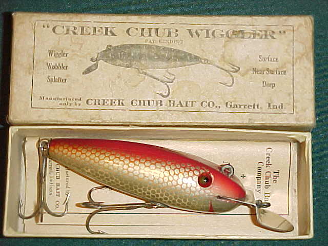 Vintage Creek Chub Fishing Lure, Glass Eyes, Jointed Large Tackle