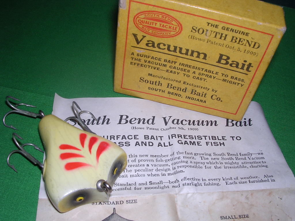 1929 PAPER AD South Bend Musk Oreno Bass Nite Luming Woodpecker Vacuum Bait Lure 